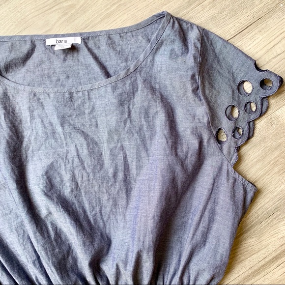 Bar III Smocked Waist Cotton Eyelet Dress Size XL - Picture 2 of 6